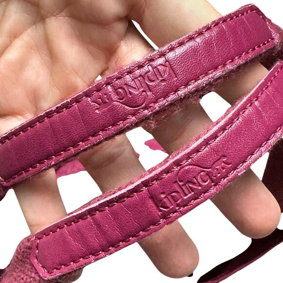 Kipling Felix Large Handbag Bag Polyamide HB7678 Red Burgundy - Picture 11 of 14